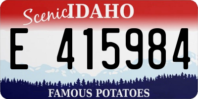 ID license plate E415984