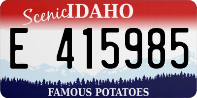ID license plate E415985