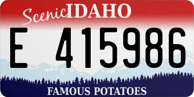 ID license plate E415986