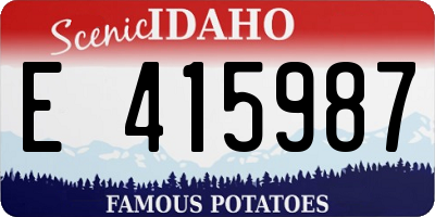 ID license plate E415987
