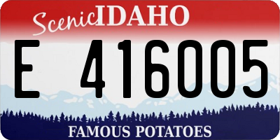 ID license plate E416005