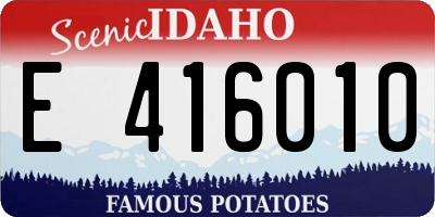ID license plate E416010