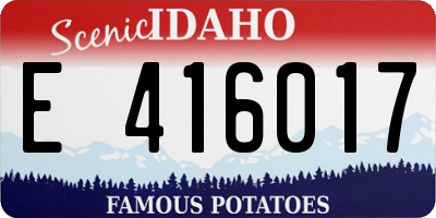 ID license plate E416017