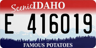 ID license plate E416019