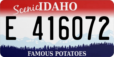 ID license plate E416072