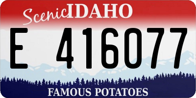 ID license plate E416077