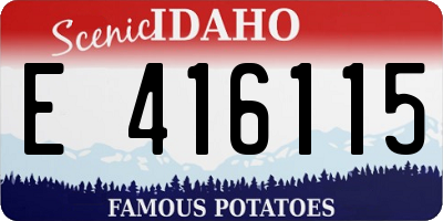 ID license plate E416115