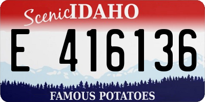 ID license plate E416136