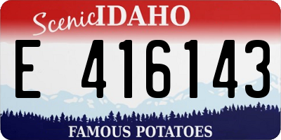 ID license plate E416143