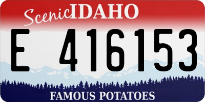ID license plate E416153