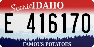 ID license plate E416170