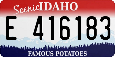 ID license plate E416183