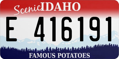 ID license plate E416191