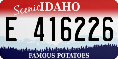 ID license plate E416226