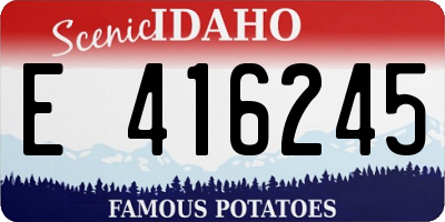 ID license plate E416245