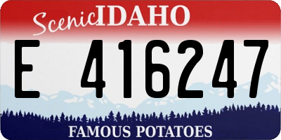 ID license plate E416247