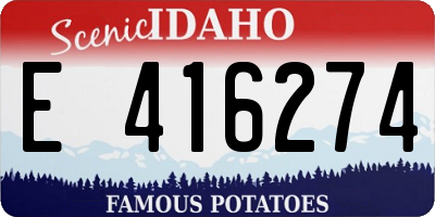 ID license plate E416274