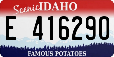 ID license plate E416290