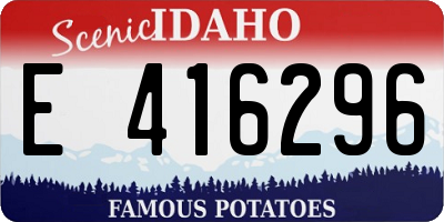 ID license plate E416296