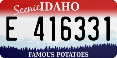 ID license plate E416331