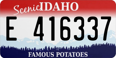 ID license plate E416337