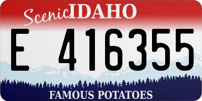 ID license plate E416355