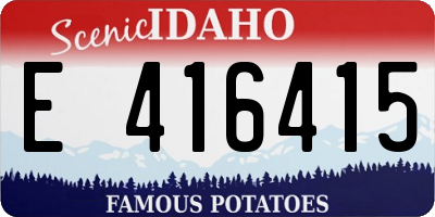 ID license plate E416415