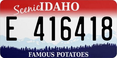 ID license plate E416418