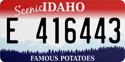 ID license plate E416443