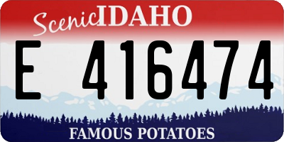 ID license plate E416474