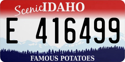ID license plate E416499