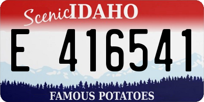 ID license plate E416541