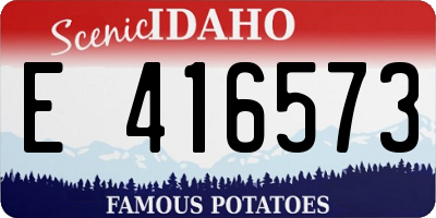 ID license plate E416573