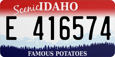 ID license plate E416574
