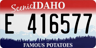 ID license plate E416577