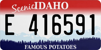 ID license plate E416591