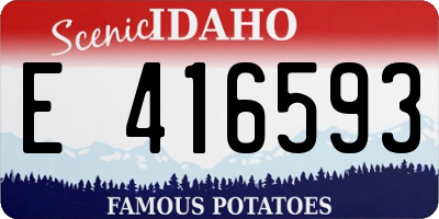 ID license plate E416593