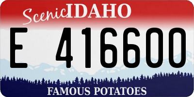 ID license plate E416600