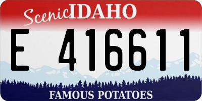 ID license plate E416611