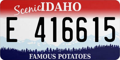 ID license plate E416615