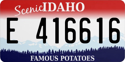 ID license plate E416616
