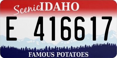 ID license plate E416617
