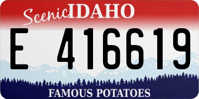 ID license plate E416619