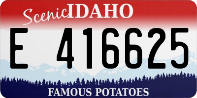 ID license plate E416625