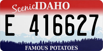 ID license plate E416627