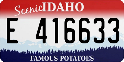 ID license plate E416633