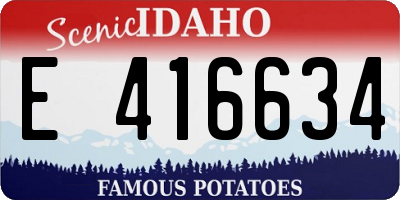 ID license plate E416634