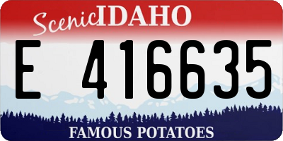 ID license plate E416635