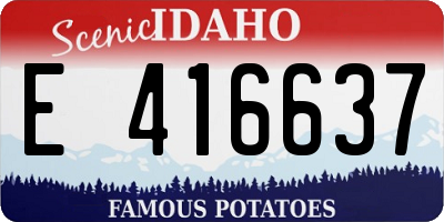 ID license plate E416637