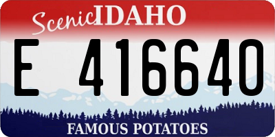 ID license plate E416640